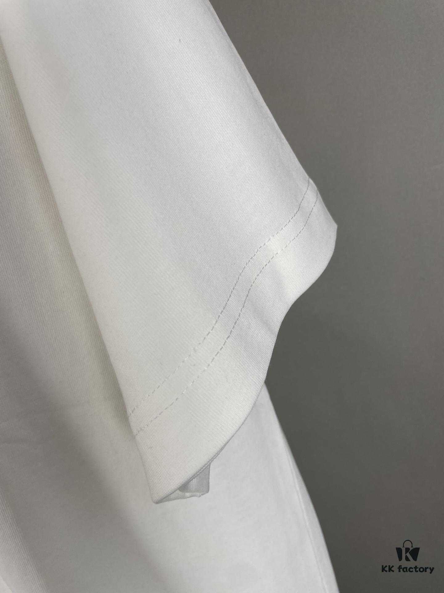 Alexander Wang 3D Logo Letter Sandblasted Embossed Half-Sleeve T-Shirt