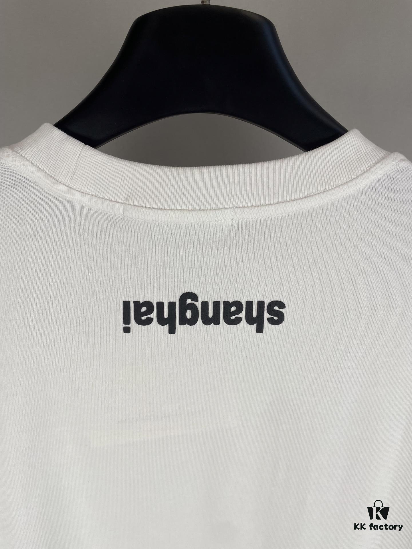 Alexander Wang 3D Logo Letter Sandblasted Embossed Half-Sleeve T-Shirt