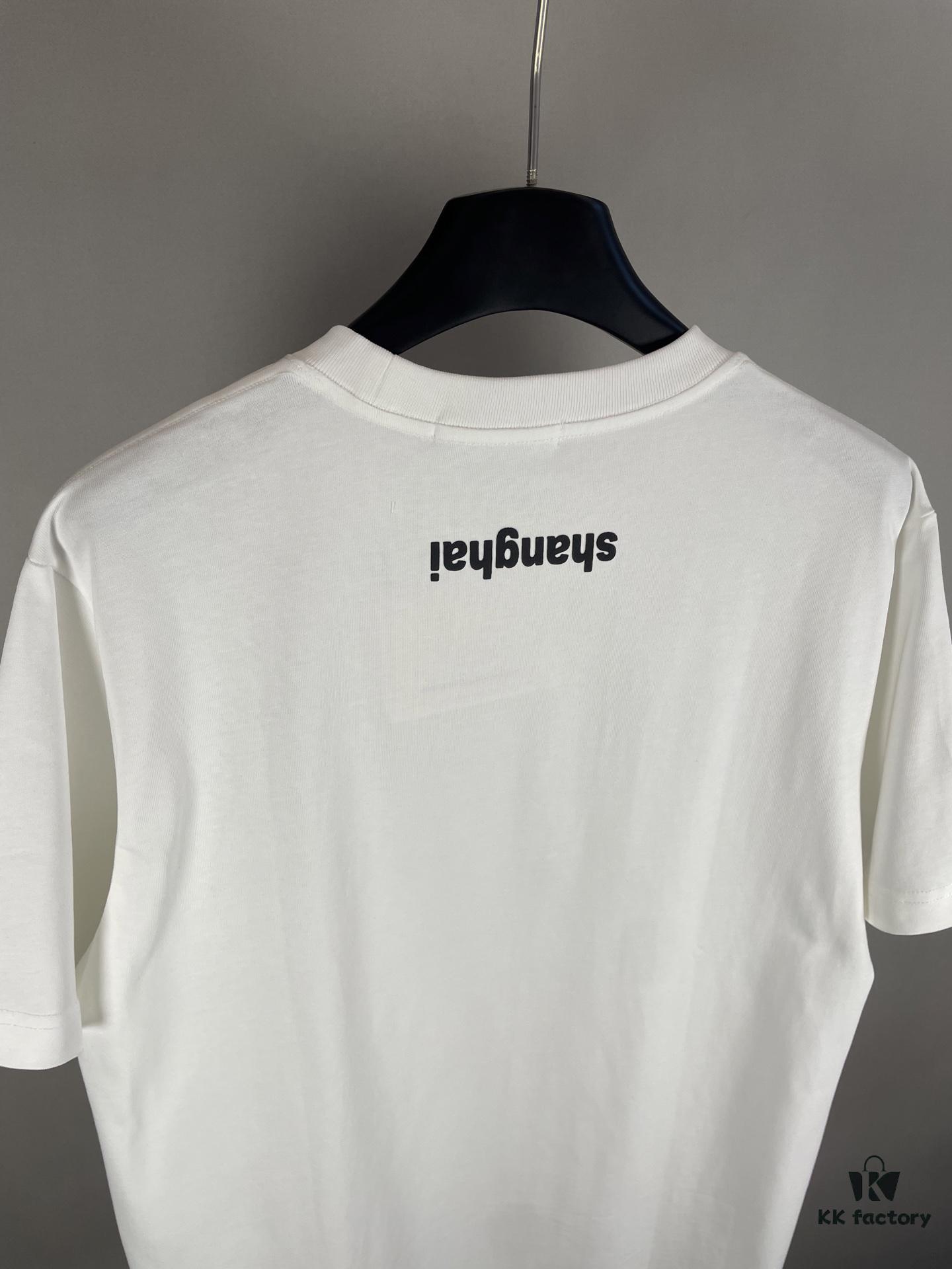 Alexander Wang 3D Logo Letter Sandblasted Embossed Half-Sleeve T-Shirt