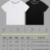 Alexander Wang 2025FW Short Sleeve T-Shirt with Silicone Thick Panel Letter Print, Premium 26s Double Yarn 300g Fabric