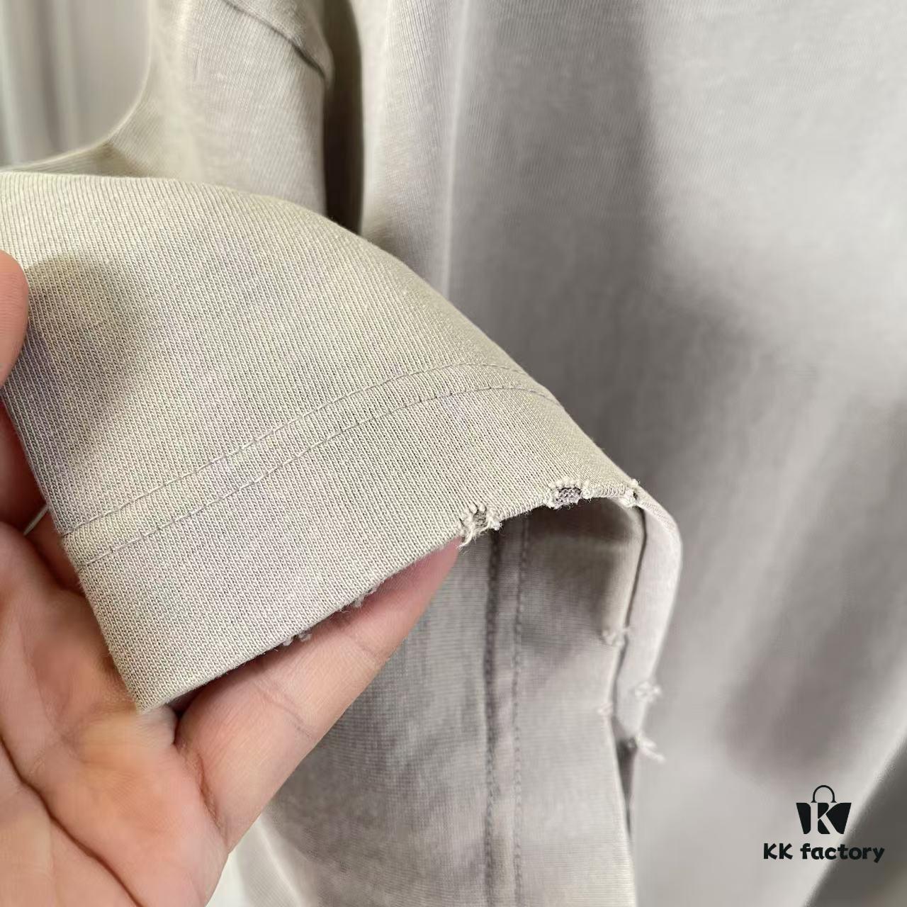 Alexander Wang * alexanderwang 2025 Spring/Summer New Arrival Distressed Letter Logo Print Short-Sleeve T-Shirt Custom 320g Fabric Unisex