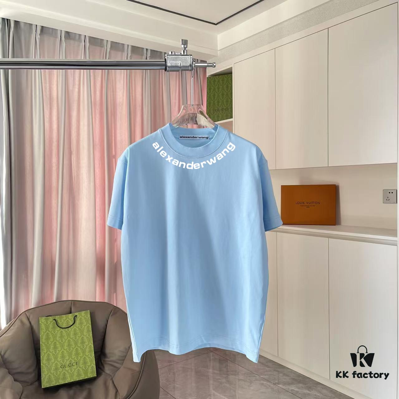 Alexander Wang 2025 Spring/Summer New Arrival Letter Logo Print Short-Sleeve T-Shirt in Custom 300g Fabric Unisex