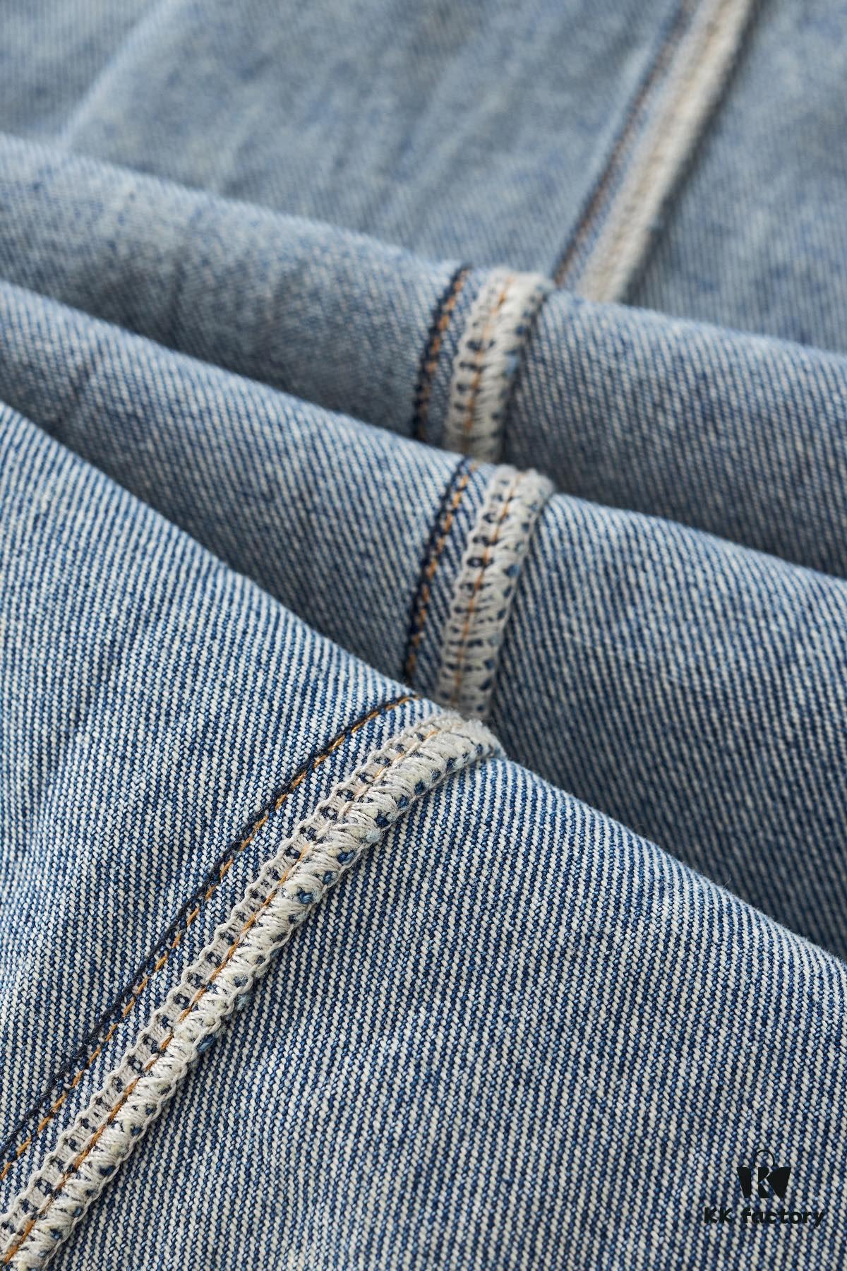 Alex Rhinestone Embellished Curved-Cut Denim Trousers