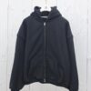 Alexander Wang 2024 New Arm Logo Embroidered Oversized Hooded Jacket with Dual-Zipper Design