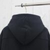 Alexander Wang 2024 New Arm Logo Embroidered Oversized Hooded Jacket with Dual-Zipper Design