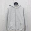 Alexander Wang 2024 New Arm Logo Embroidered Oversized Hooded Jacket with Dual-Zipper Design
