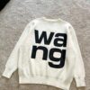 New Arrival Knitwear - Wang King 3D Embossed Logo Pullover Sweater with Custom Knitting Fabric