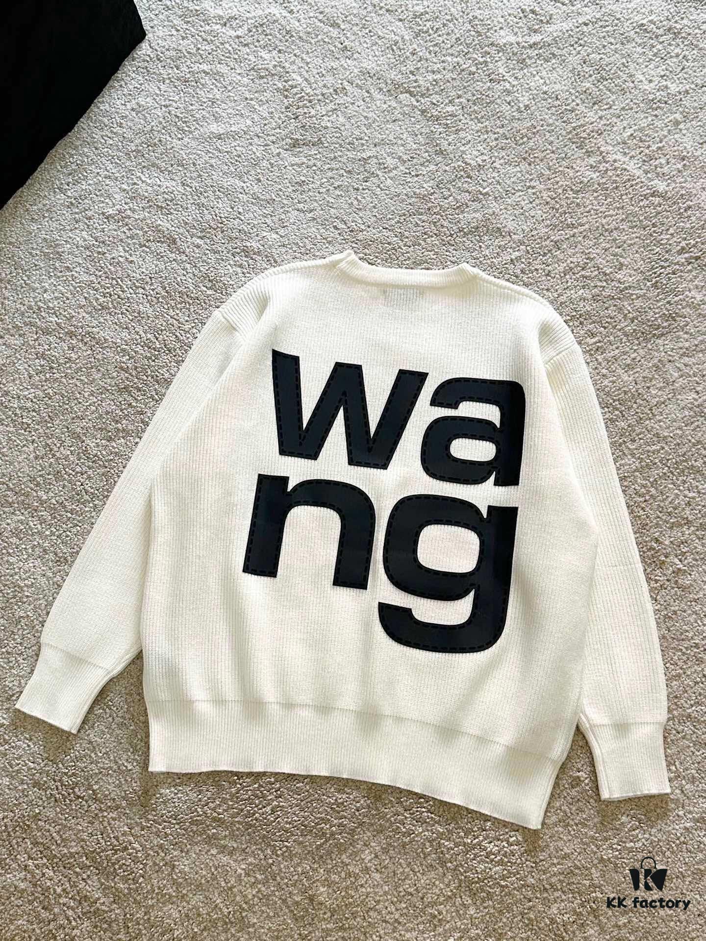 New Arrival Knitwear - Wang King 3D Embossed Logo Pullover Sweater with Custom Knitting Fabric