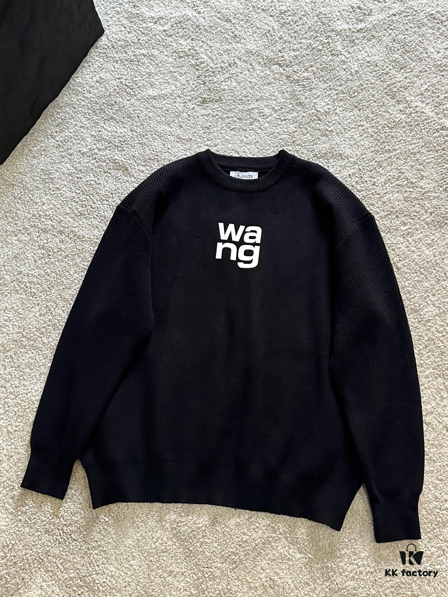 New Arrival Knitwear - Wang King 3D Embossed Logo Pullover Sweater with Custom Knitting Fabric Technology