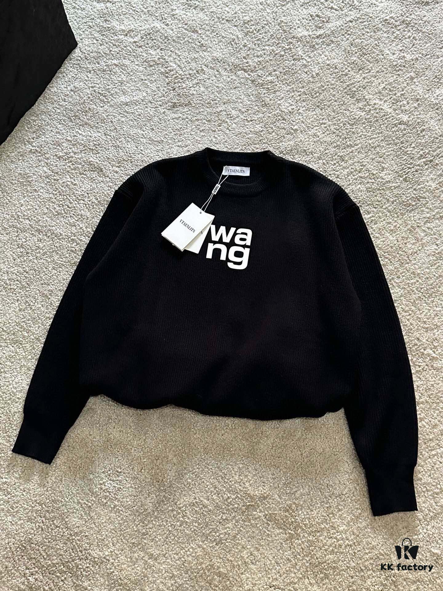 New Arrival Knitwear - Wang King 3D Embossed Logo Pullover Sweater with Custom Knitting Fabric Technology