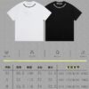 ✨🔥 [Alexander Wang] 2024FW Short Sleeve T-Shirt with Silicone Thick Panel Letter Print, Premium 32s Double Yarn 260g Fabric, Heavyweight Material, Custom Spandex Rib Knit Dyed-to-Match, Complete Three Labels, Unisex Design