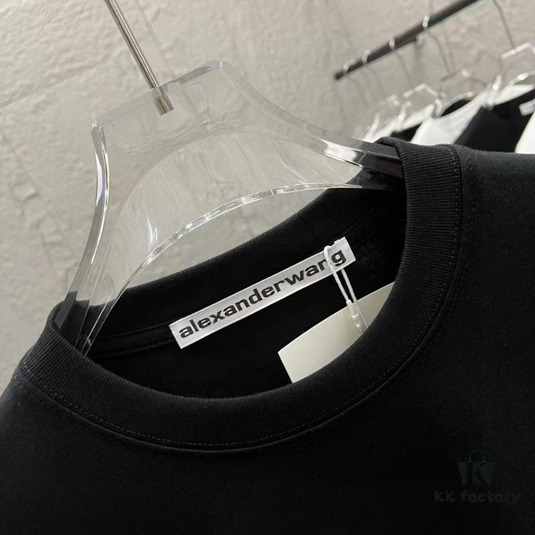 Alexander Wang 2025 Spring/Summer New Arrival Letter Logo Print Short-Sleeve T-Shirt in Custom 300g Fabric Unisex