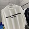 Alexander Wang * alexanderwang 2025 Spring/Summer New Arrival Letter Logo Print Custom Fabric 300g Short Sleeve T-Shirt Unisex