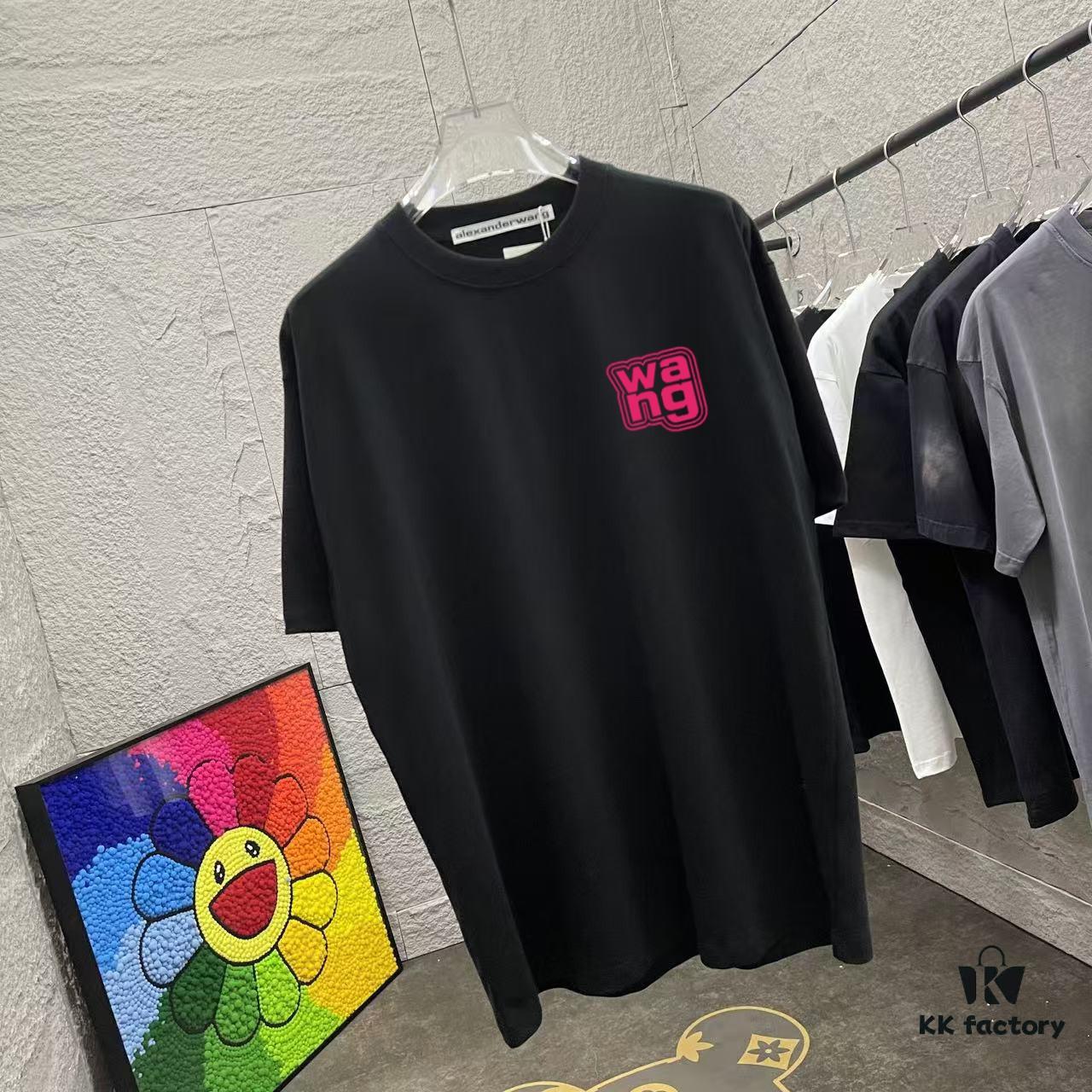Alexander Wang 2025 Spring/Summer New Arrival Letter Logo Print Short-Sleeve T-Shirt in Custom 300g Fabric Unisex