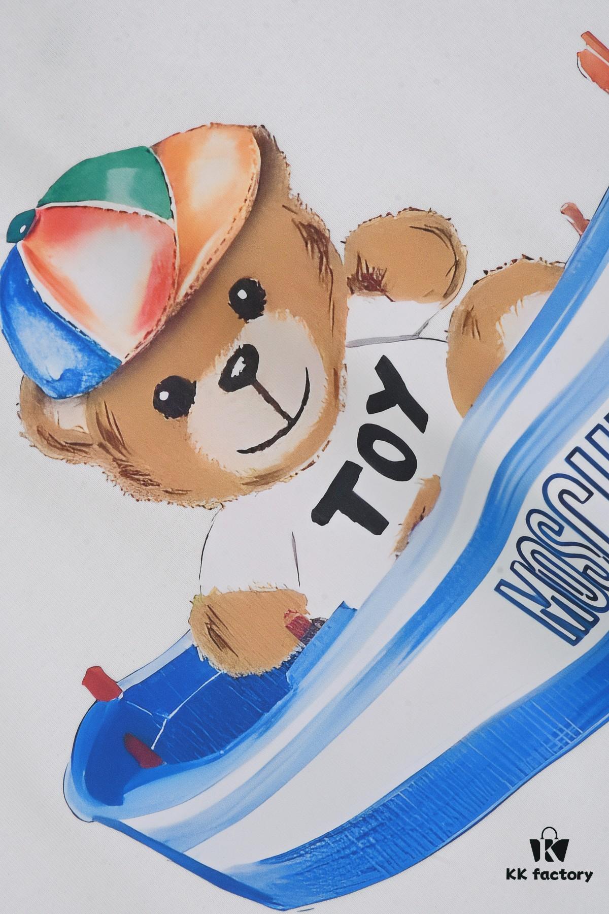 New Arrival 25S Moschino Digital Print T-Shirt, Pre-washed Cotton Fabric, Soft and Comfortable, Unisex Loose Fit