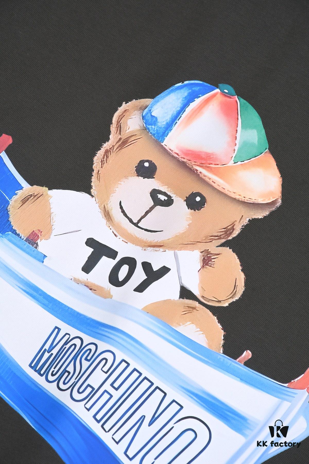 New Arrival 25S Moschino Digital Print T-Shirt, Premium Cotton Washed Fabric, Unisex Loose Fit, Soft and Comfortable, Fashionable Streetwear