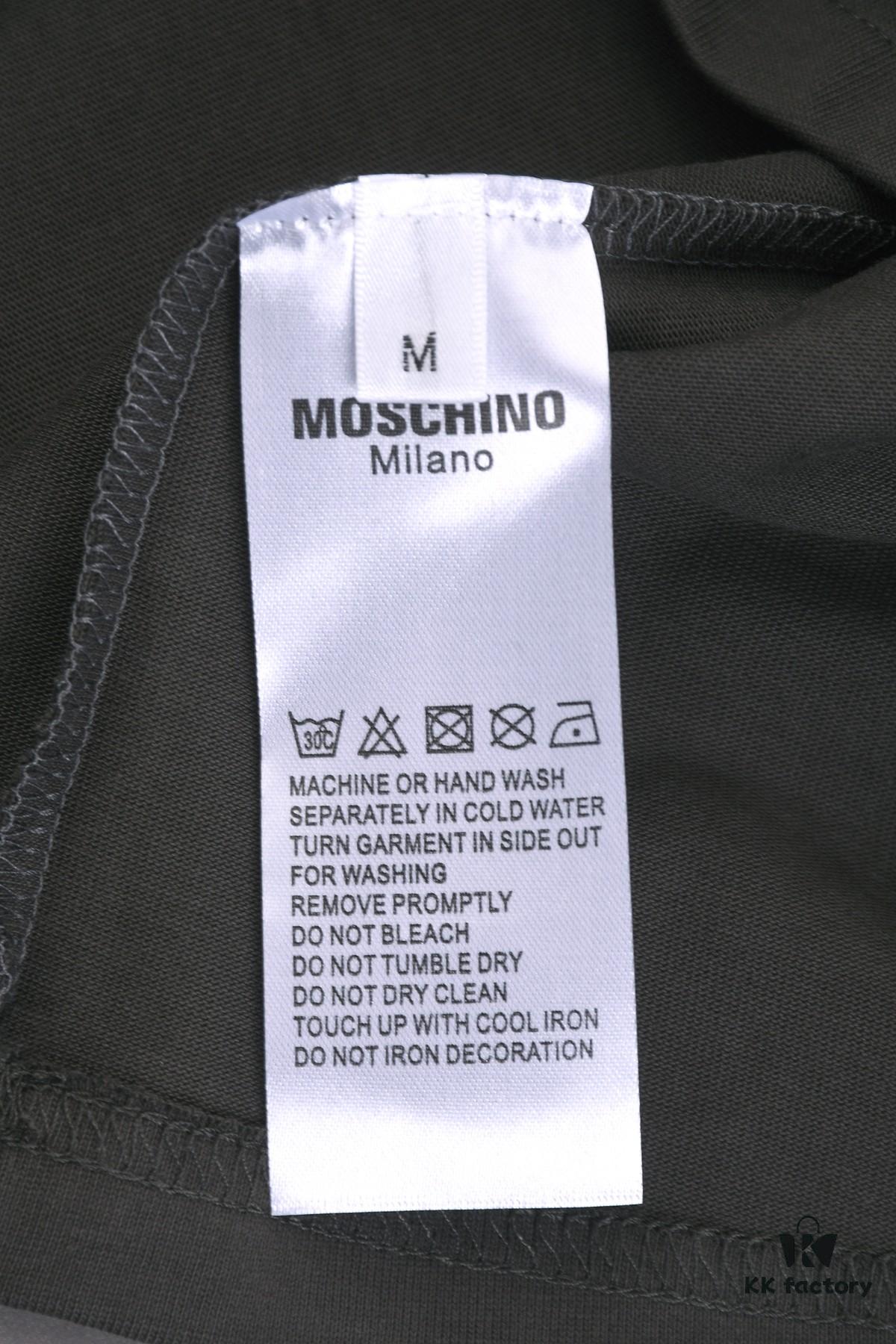 New Arrival 25S Moschino Digital Print T-Shirt, Premium Cotton Washed Fabric, Unisex Loose Fit, Soft and Comfortable, Fashionable Streetwear