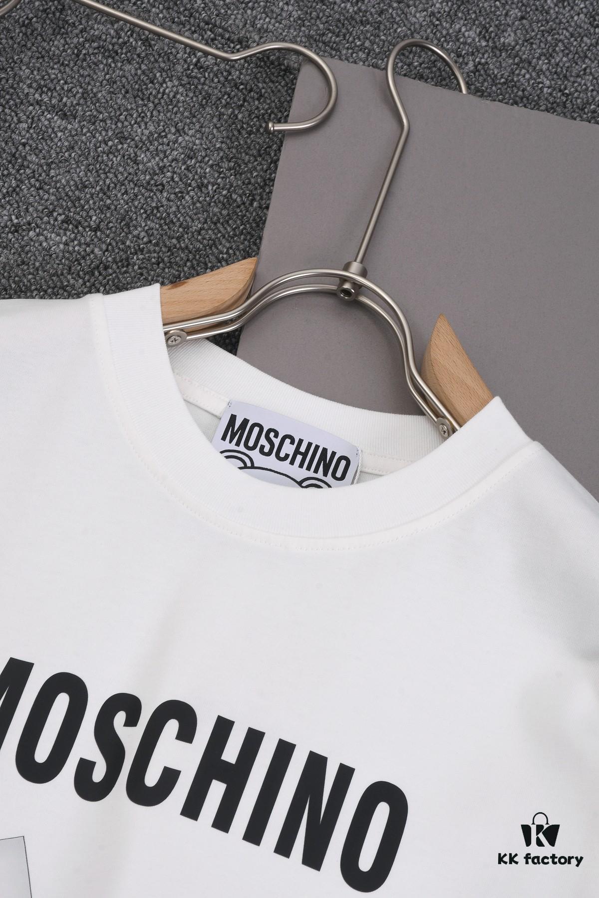 New Arrival 25S Moschino Digital Print T-Shirt, Premium Cotton Washed Fabric, Unisex Loose Fit Fashion Streetwear
