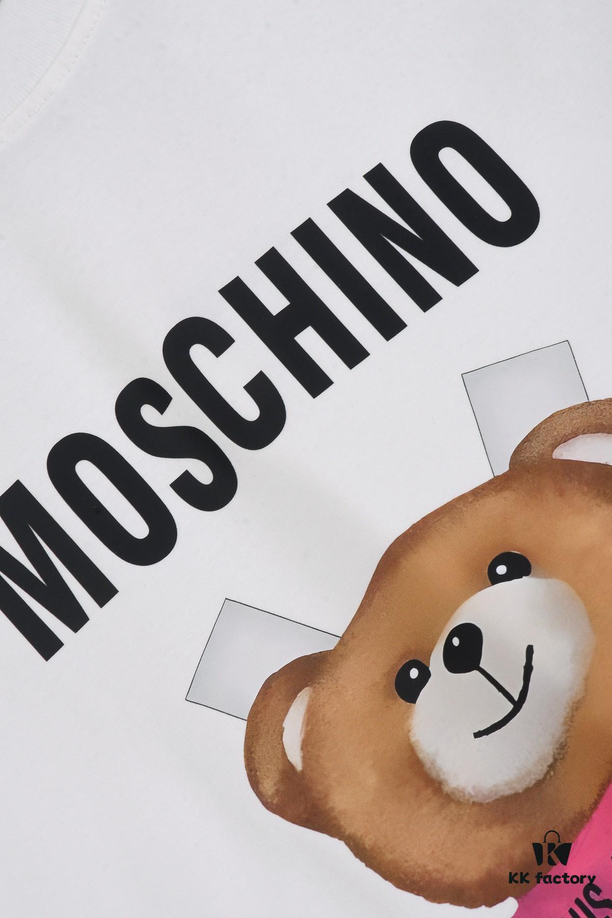 New Arrival 25S Moschino Digital Print T-Shirt, Premium Cotton Washed Fabric, Unisex Loose Fit Fashion Streetwear