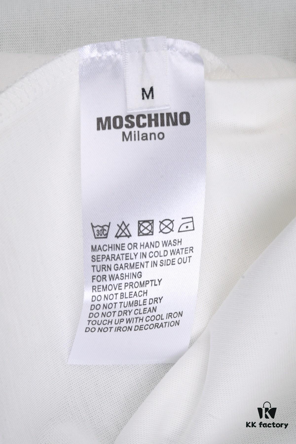 New Arrival 25S Moschino Digital Print T-Shirt, Premium Cotton Washed Fabric, Unisex Loose Fit Fashion Streetwear