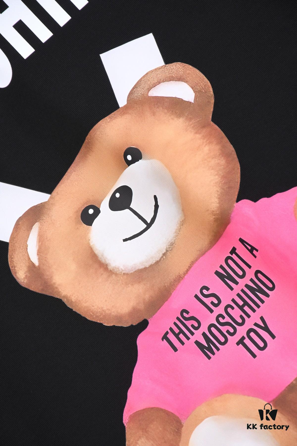 New Arrival 25S Moschino Digital Print T-Shirt, Premium Cotton Garment-Dyed Fabric, Soft and Comfortable, Unisex Oversized Fit