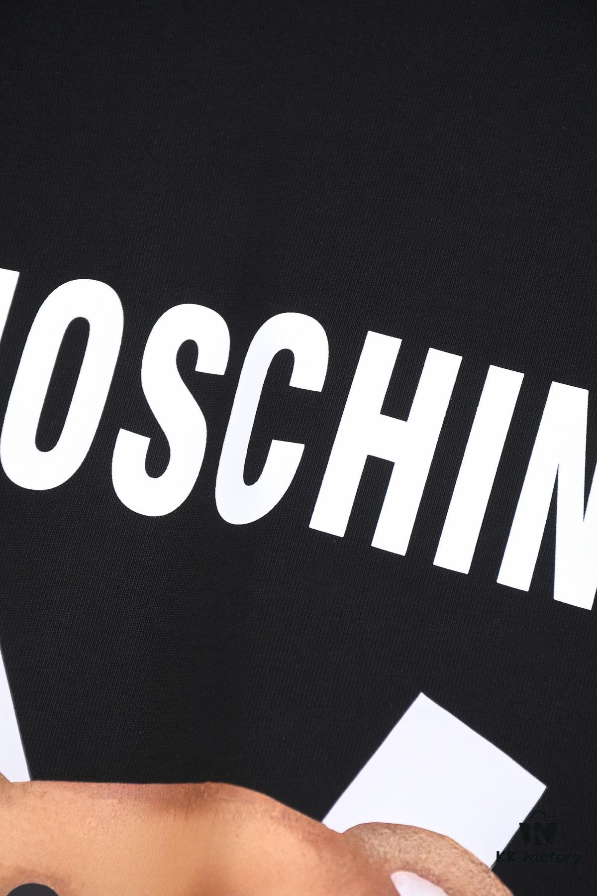 New Arrival 25S Moschino Digital Print T-Shirt, Premium Cotton Garment-Dyed Fabric, Soft and Comfortable, Unisex Oversized Fit
