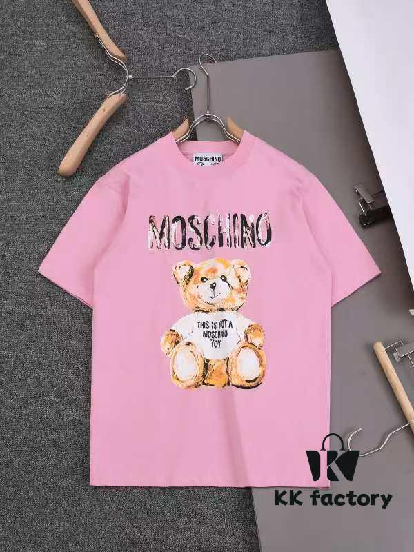 New Arrival Moschino Print T-Shirt, Minimalist Fashion Design, Premium 260gsm Cotton Washed Fabric, Unisex Style