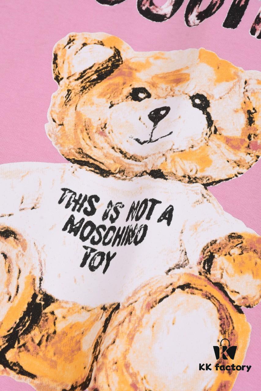 New Arrival Moschino Print T-Shirt, Minimalist Fashion Design, Premium 260gsm Cotton Washed Fabric, Unisex Style