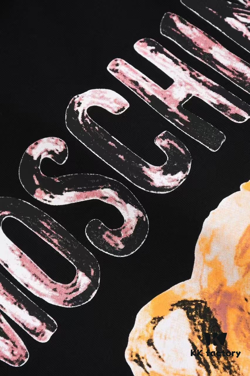 Moschino Print T-Shirt, New Arrival, Minimalist Fashion Design, Pre-Shrunk 100% Cotton Fabric, Approx. 260g Weight, Soft and Skin-Friendly, Unisex Style