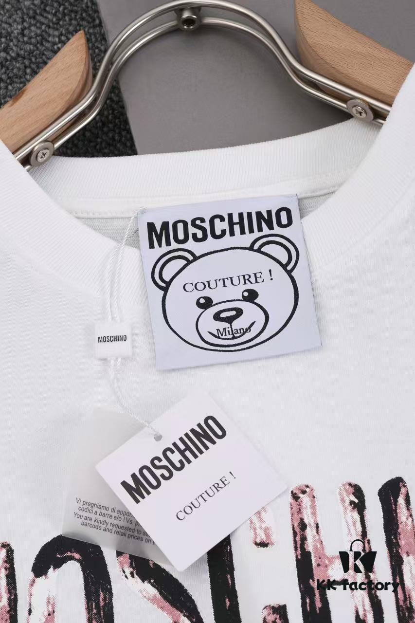 New Arrival Moschino Print T-Shirt, Minimalist Fashion Design with Comfortable Color Matching, Premium 260gsm Pre-washed 100% Cotton Fabric, Soft and Skin-friendly Unisex Tee