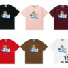 Moschino 2025 New Arrival Cute Series Rainbow Bear Hat Letter Logo Unisex Short Sleeve T-Shirt