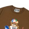 Moschino 2025 New Arrival Cute Series Rainbow Bear Hat Letter Logo Unisex Short Sleeve T-Shirt