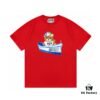 Moschino 2025 New Arrival Cute Collection Rainbow Bear Letter Logo Unisex Short Sleeve T-Shirt