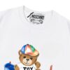 Moschino 2025 New Arrival Cute Rainbow Bear Logo Unisex Short Sleeve T-Shirt