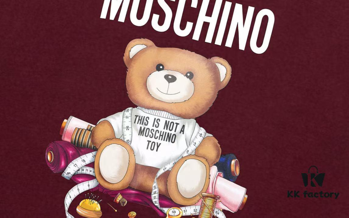 Moschino 2025 New Arrival Cute Series Tailor Bear Letter Logo Unisex Short Sleeve T-Shirt