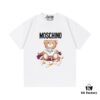 Moschino 2025 New Arrival Cute Series Tailor Bear Letter Logo Unisex Short Sleeve T-Shirt
