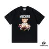 Moschino 2025 New Arrival Cute Series Tailor Bear Letter Logo Unisex Short Sleeve T-Shirt