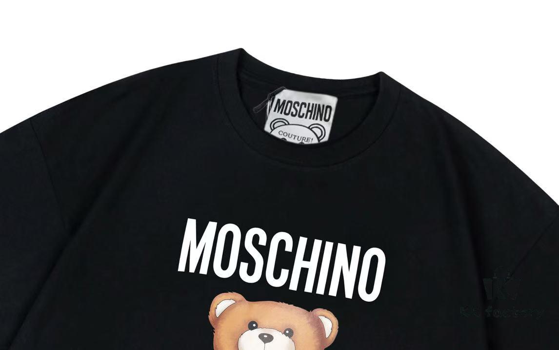 Moschino 2025 New Arrival Cute Series Tailor Bear Letter Logo Unisex Short Sleeve T-Shirt