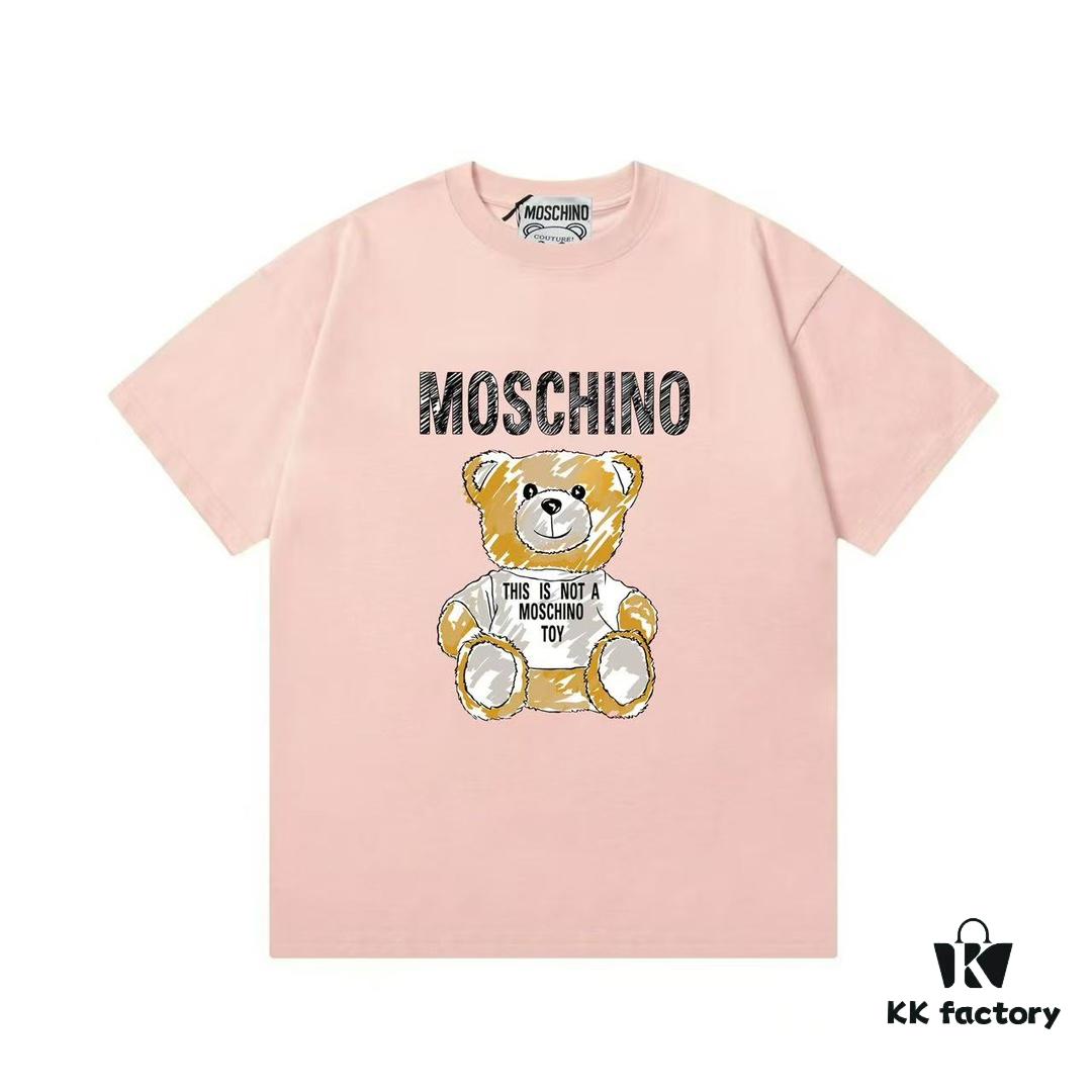 Moschino 2025 New Arrival Cute Collection Doll Letter Logo Unisex Short Sleeve T-Shirt
