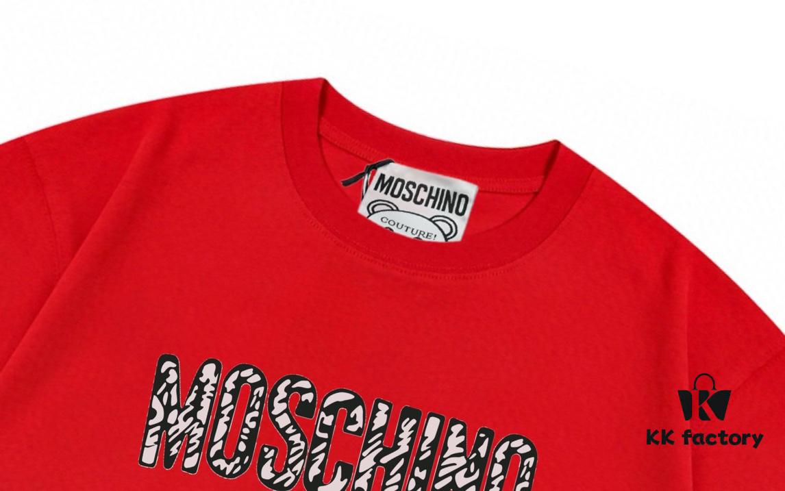 Moschino 2025 New Arrival Cute Series Sunglasses Bear Letter Logo Unisex Short Sleeve T-Shirt