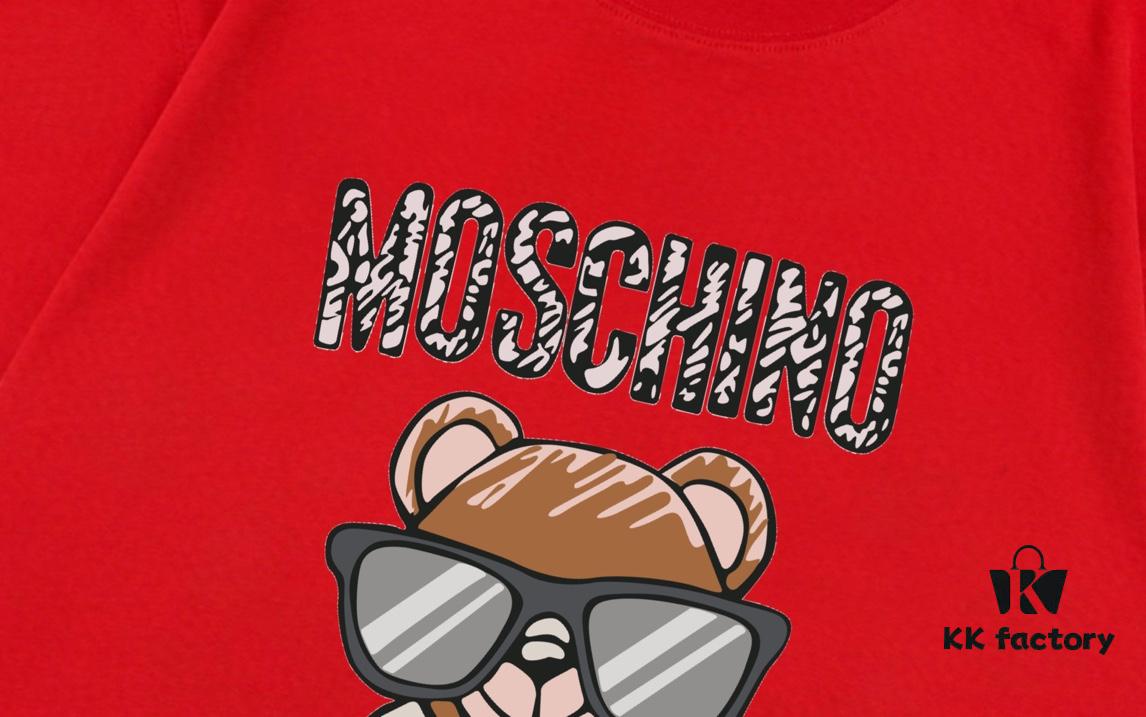 Moschino 2025 New Arrival Cute Series Sunglasses Bear Letter Logo Unisex Short Sleeve T-Shirt