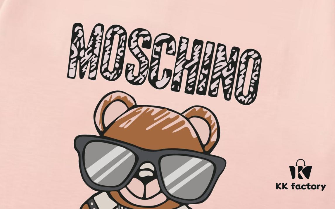 Moschino 2025 New Arrival Cute Series Sunglasses Bear Letter Logo Unisex Short Sleeve T-Shirt