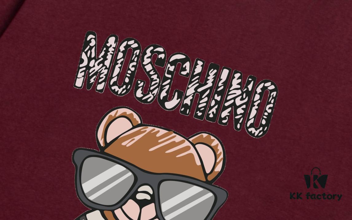 Moschino 2025 New Arrival Super Cute Series Sunglasses Bear Letter Logo Unisex Short Sleeve T-Shirt