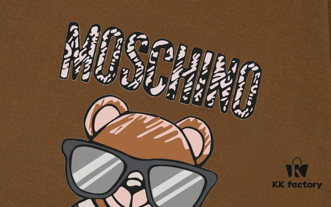 Moschino 2025 New Arrival Cute Series Sunglasses Bear Letter Logo Unisex Short Sleeve T-Shirt