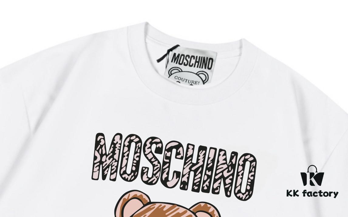 Moschino 2025 New Arrival Cute Series Sunglasses Bear Letter Logo Unisex Short Sleeve T-Shirt