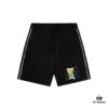 Moschino Bear Letter Print Ribbon Color-Block Knee-Length Shorts