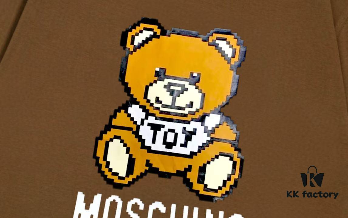 Moschino 2025 New Arrival Super Cute Series 3D Bear Letter Logo Unisex Short Sleeve T-Shirt