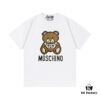 Moschino 2025 New Arrival Super Cute Series 3D Bear Letter Logo Unisex Short Sleeve T-Shirt