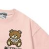 Moschino 2025 New Arrival Cute Series Mosaic Bear Letter Logo Unisex Short Sleeve T-Shirt