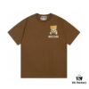 Moschino 2025 New Arrival Cute Mosaic Bear Letter Logo Unisex Short Sleeve T-Shirt